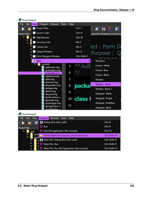 Ring Documentation, Release 1.10 9.5. Better Ring Notepad 103 