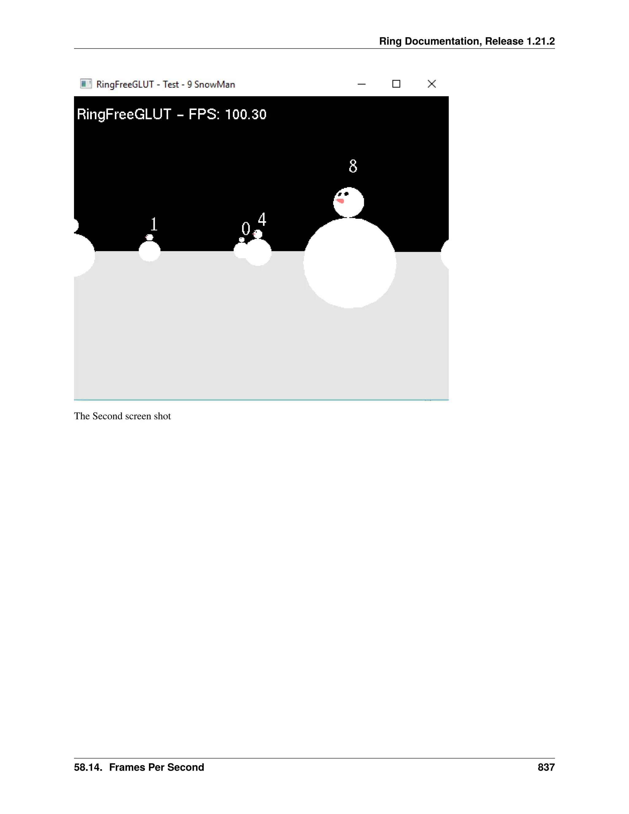 Ring Documentation, Release 1.21.2 The Second screen shot 58.14. Frames Per Second 837 