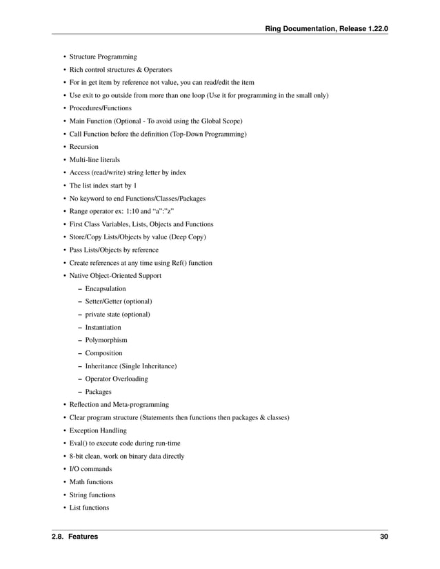 The Ring programming language - Version 1.22 documentation | PDF