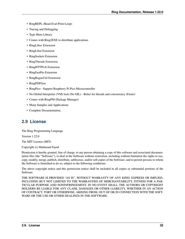 The Ring programming language - Version 1.22 documentation | PDF