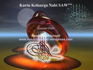 Kartu Keluarga Nabi SAW”“




          Disusun Oleh:

      Hasan Husen Assagaf
www.hasanalsaggaf.wordpress.com
 