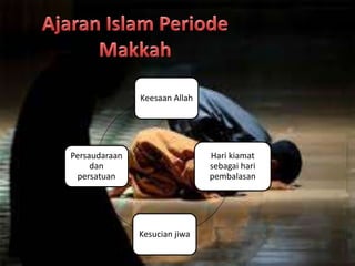 Keesaan Allah
Hari kiamat
sebagai hari
pembalasan
Kesucian jiwa
Persaudaraan
dan
persatuan
 
