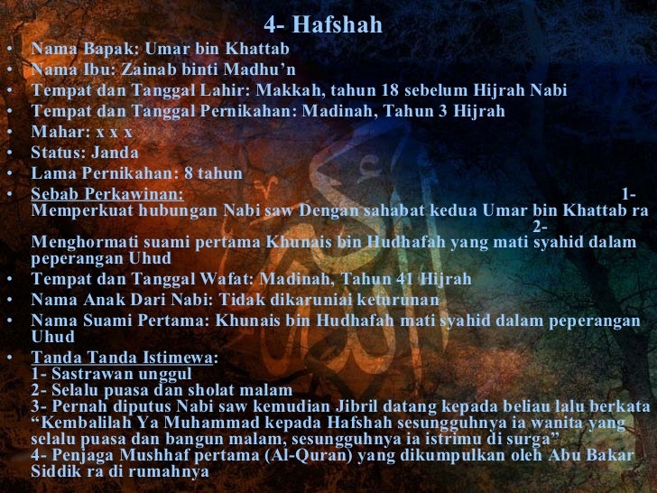 RINGKASAN BIOGRAFI NABI