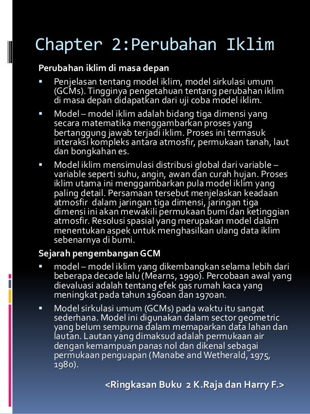 Ringkasan buku 2 k. raja and harry f. climate change and 