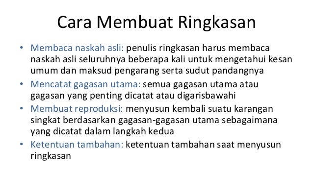 Bahasa Indonesia 2 Ringkasan Dan Ikhtisar