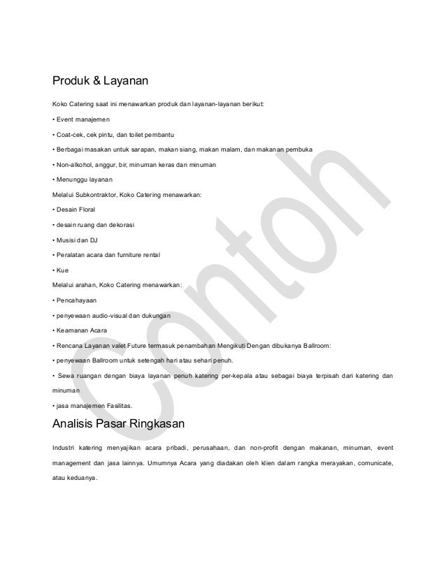 20 Ringkasan Eksekutif Bisnis Plan