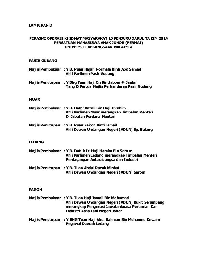 Contoh Kertas Kerja Program