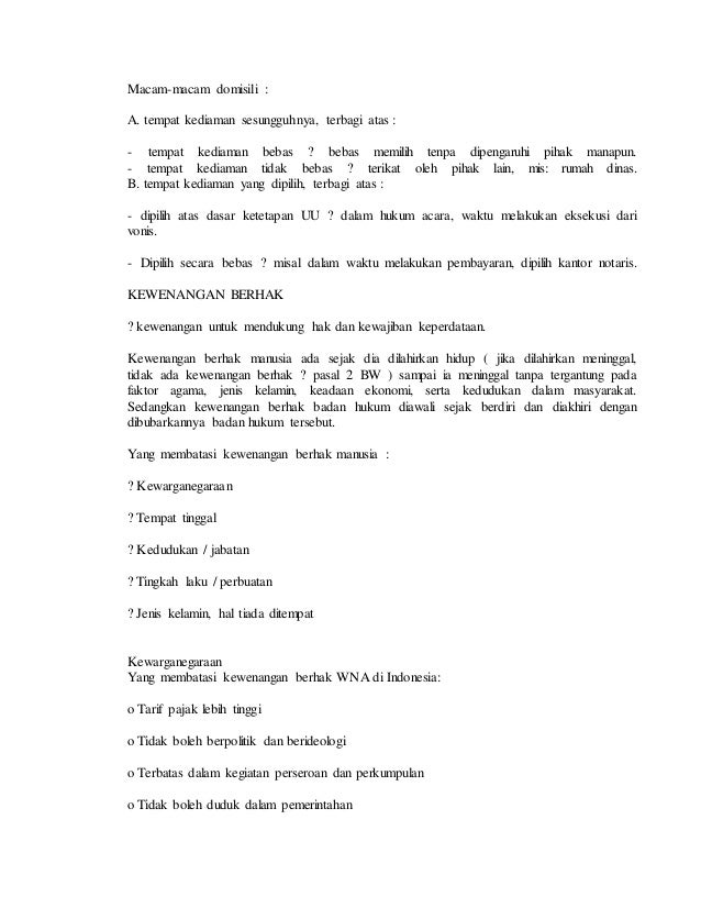Ringkasan hukum perdata