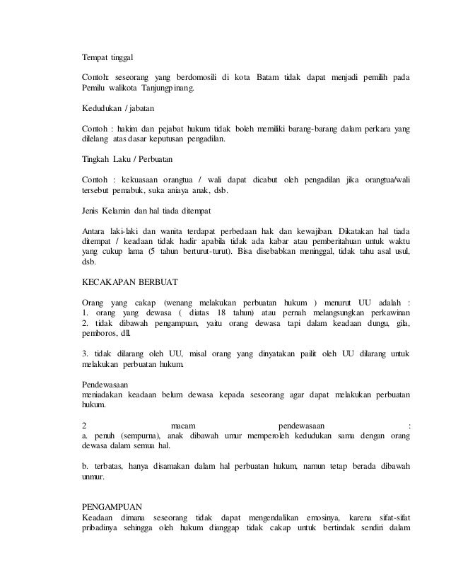 Ringkasan hukum perdata