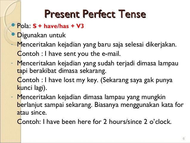 Tenses and Conjuctions (For Indonesian students)