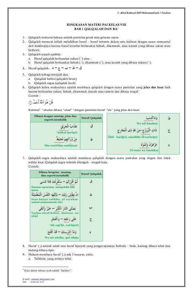 Huruf qalqalah ada berapa