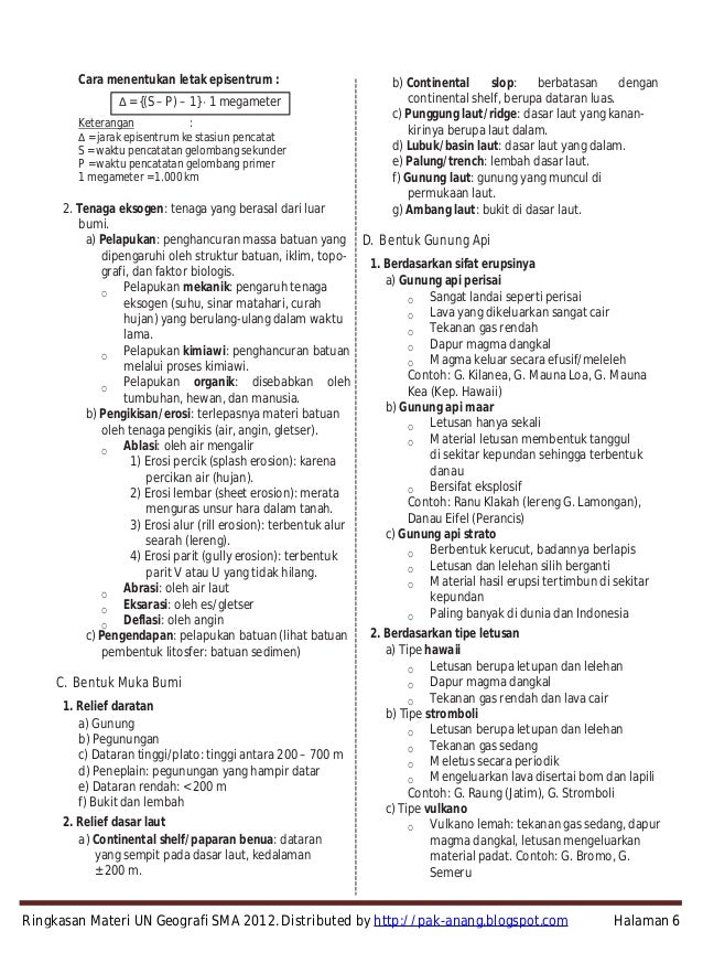 Materi Geografi Sma