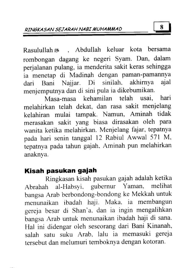 Ringkasan Sejarah Nabi Muhammad SAW