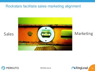 16#MARockstar
Rockstars facilitate sales-marketing alignment
Sales Marketing
 