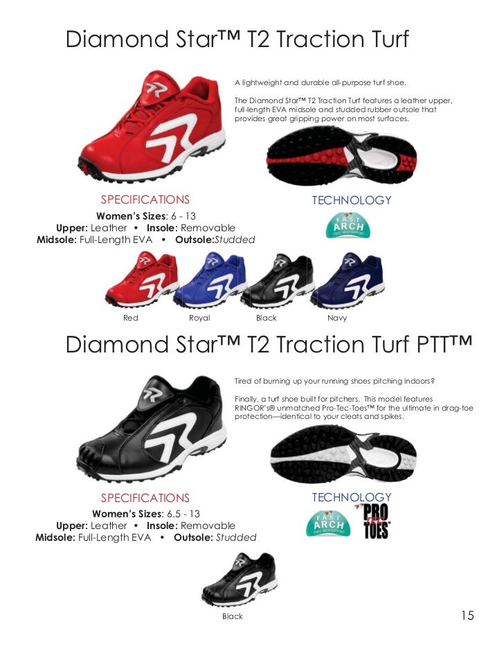 ringor turf shoes with pitching toe