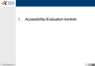 Accessibility-Evaluation konkret 