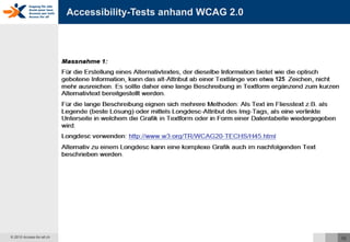Accessibility-Tests anhand WCAG 2.0 125 