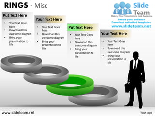 Powerpoint Green Rings Rings one on top of another blue red green misc powerpoint ppt ...