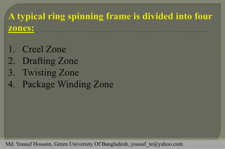 Md. Yousuf Hossain, Green University Of Bangladesh, yousuf_te@yahoo.com  