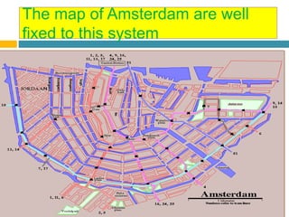 The map of Amsterdam are well
fixed to this system
 