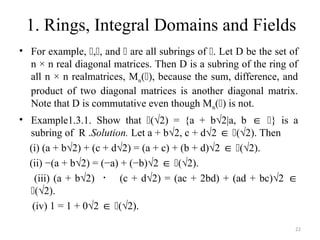 RING THEORY power point presentation for students | PPT