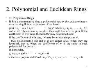 Polynomial Rings Graph RING THEORY power point presentation for students | PPT