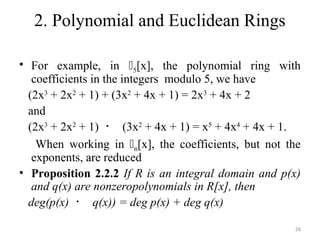 Polynomial Rings Graph RING THEORY power point presentation for students | PPT