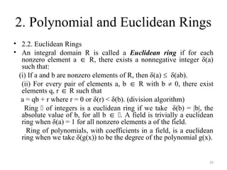 Integer Ring RING THEORY power point presentation for students | PPT