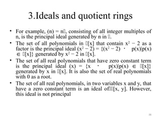 Integer Ring RING THEORY power point presentation for students | PPT