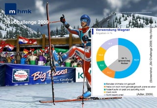 MHMK Macromedia Hochschule für Medien und Kommunikation




                                                                                                                                                      (Screenshot: „Ski Challenge 2009; http://bit.ly/tVcsta)
Ski Challenge 2009




                                                                                                                                   (Adler, 2009)


Andreas Hebbel-Seeger | eGame-Advertising | Ringvorlesung eCommerce | Uni-HH, 10. Nov. 2011 | 45
 