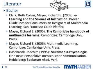 Beispiel 1Von Verständlichkeit zu Usability39