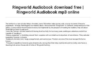 ringworld audio book ringworld audio book