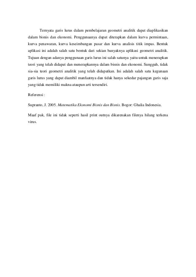 Aplikasi Geometri Analitik Dalam Kehidupan Sehari-hari