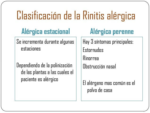 Rinitis alérgica Rinitis alérgica