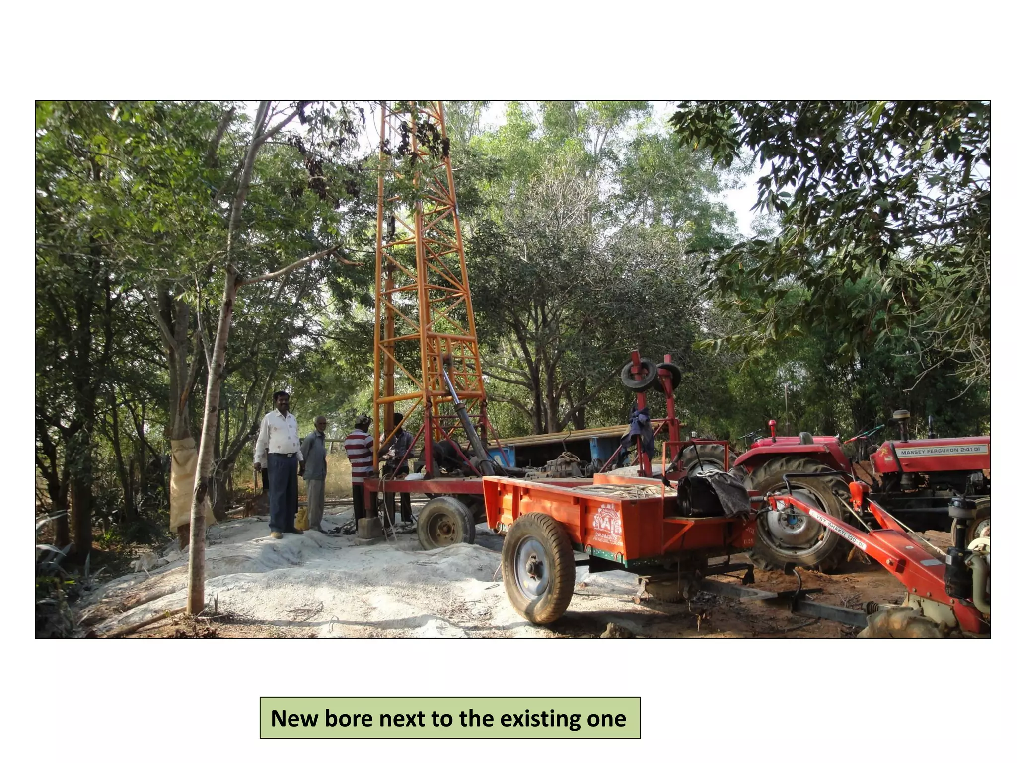 New bore next to the existing one
 