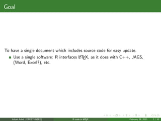 R in latex | PPT