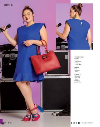 VESTIDO LINO
Cobalto,
2•4•6,
70% Viscosa
30% Lino,
72290, $618
BOLSO
Rojo,
Sintético,
45102
SANDALIA
Multicolor,
22 al 26.5,
12 cm,
Sintético,
24501, $868
250 Twist
 