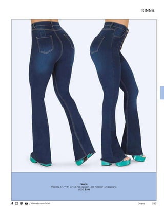 Jeans
Mezclilla, 5 • 7 • 9 • 11 • 13, 75% Algodón - 23% Poliéster - 2% Elastano,
16120, $598
185
Jeans
 