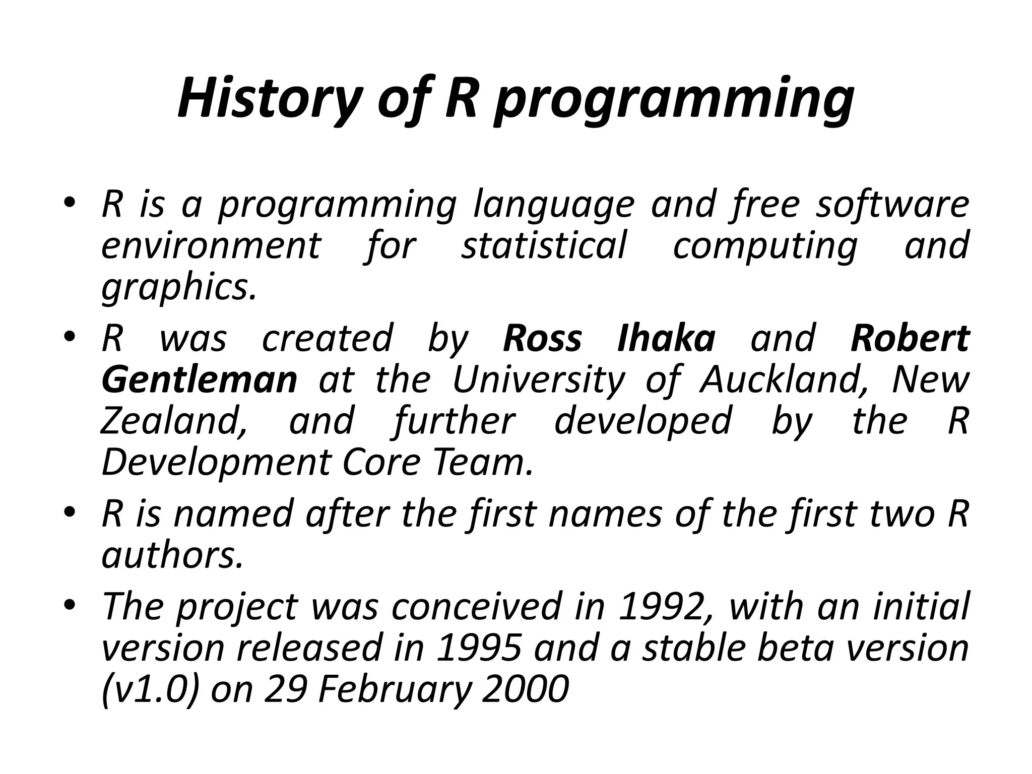 R introduction | PPT