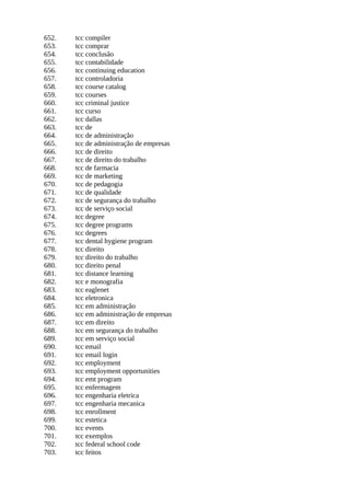 652. tcc compiler
653. tcc comprar
654. tcc conclusão
655. tcc contabilidade
656. tcc continuing education
657. tcc controladoria
658. tcc course catalog
659. tcc courses
660. tcc criminal justice
661. tcc curso
662. tcc dallas
663. tcc de
664. tcc de administração
665. tcc de administração de empresas
666. tcc de direito
667. tcc de direito do trabalho
668. tcc de farmacia
669. tcc de marketing
670. tcc de pedagogia
671. tcc de qualidade
672. tcc de segurança do trabalho
673. tcc de serviço social
674. tcc degree
675. tcc degree programs
676. tcc degrees
677. tcc dental hygiene program
678. tcc direito
679. tcc direito do trabalho
680. tcc direito penal
681. tcc distance learning
682. tcc e monografia
683. tcc eaglenet
684. tcc eletronica
685. tcc em administração
686. tcc em administração de empresas
687. tcc em direito
688. tcc em segurança do trabalho
689. tcc em serviço social
690. tcc email
691. tcc email login
692. tcc employment
693. tcc employment opportunities
694. tcc emt program
695. tcc enfermagem
696. tcc engenharia eletrica
697. tcc engenharia mecanica
698. tcc enrollment
699. tcc estetica
700. tcc events
701. tcc exemplos
702. tcc federal school code
703. tcc feitos
 