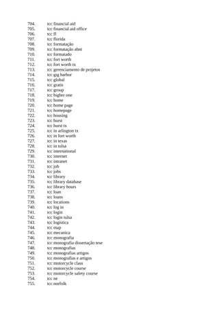 704. tcc financial aid
705. tcc financial aid office
706. tcc fl
707. tcc florida
708. tcc formatação
709. tcc formatação abnt
710. tcc formatado
711. tcc fort worth
712. tcc fort worth tx
713. tcc gerenciamento de projetos
714. tcc gig harbor
715. tcc global
716. tcc gratis
717. tcc group
718. tcc higher one
719. tcc home
720. tcc home page
721. tcc homepage
722. tcc housing
723. tcc hurst
724. tcc hurst tx
725. tcc in arlington tx
726. tcc in fort worth
727. tcc in texas
728. tcc in tulsa
729. tcc international
730. tcc internet
731. tcc intranet
732. tcc job
733. tcc jobs
734. tcc library
735. tcc library database
736. tcc library hours
737. tcc loan
738. tcc loans
739. tcc locations
740. tcc log in
741. tcc login
742. tcc login tulsa
743. tcc logistica
744. tcc map
745. tcc mecanica
746. tcc monografia
747. tcc monografia dissertação tese
748. tcc monografias
749. tcc monografias artigos
750. tcc monografias e artigos
751. tcc motorcycle class
752. tcc motorcycle course
753. tcc motorcycle safety course
754. tcc ne
755. tcc norfolk
 