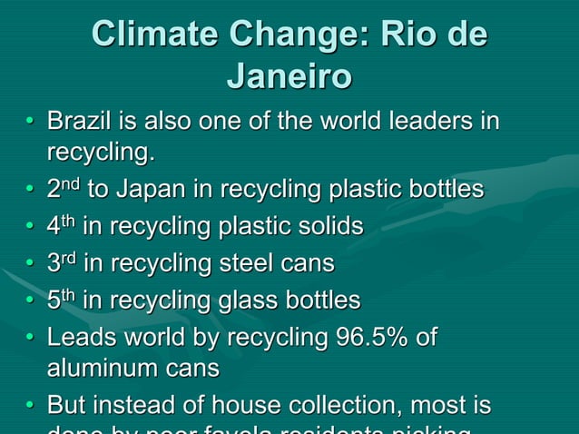 Rio de janeiro and climate change | PPT