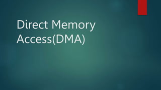 Direct Memory
Access(DMA)
 