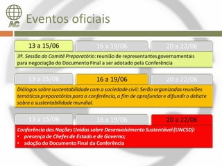 Eventos oficiais
 