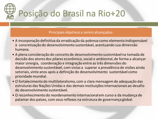 Posição do Brasil na Rio+20
 