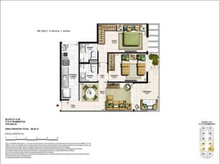 68,20m², 2 dorms, 1 suítes
 