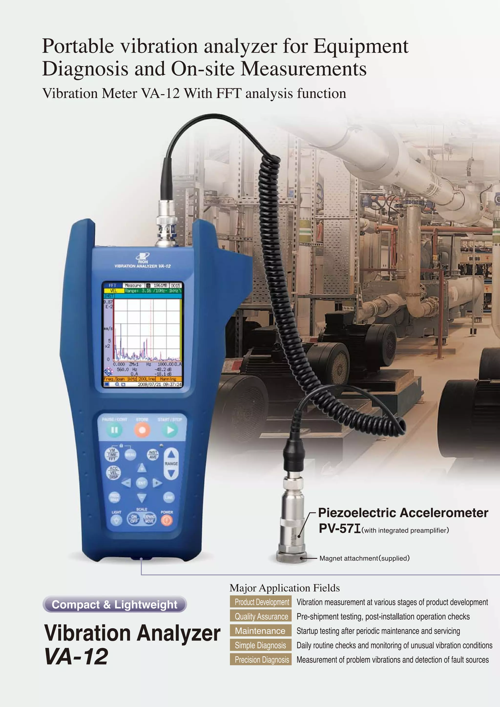 Rion va 12datasheet_vibration_Analyzer PDF