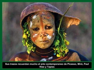 Sus trazos recuerdan mucho el arte contemporaneo de Picasso, Miró, Paul Klee y Tapies 