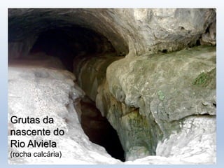 Grutas da
nascente do
Rio Alviela
(rocha calcária)
 
