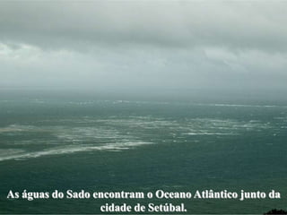As águas do Sado encontram o Oceano Atlântico junto da
                  cidade de Setúbal.
 